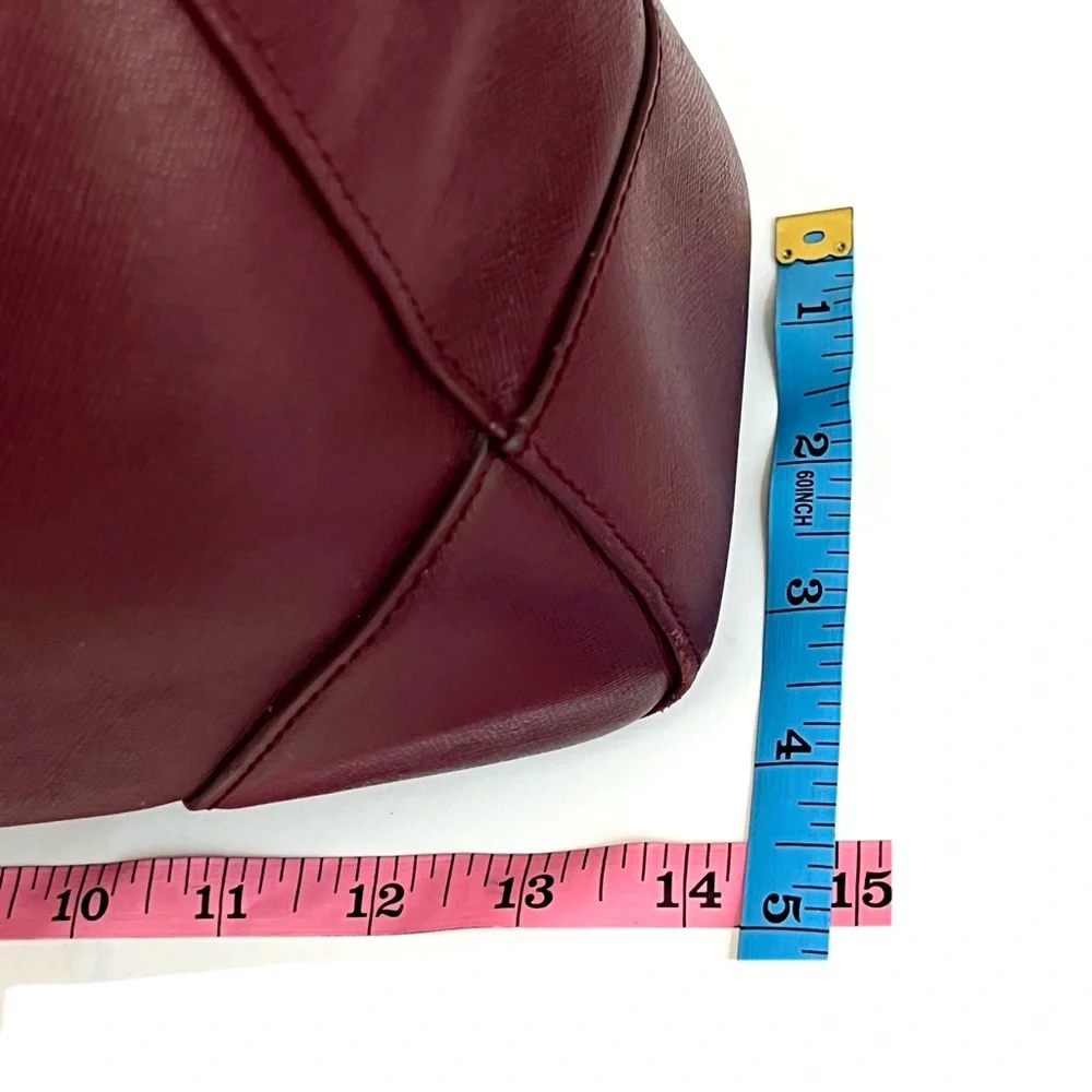 Tory Burch | Wine Burgundy | Saffiano Leather | Large Bag Tote